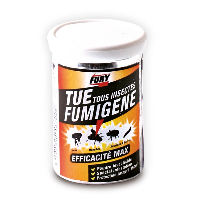 Fury fumigène insecticide puissant action choc 150 M3