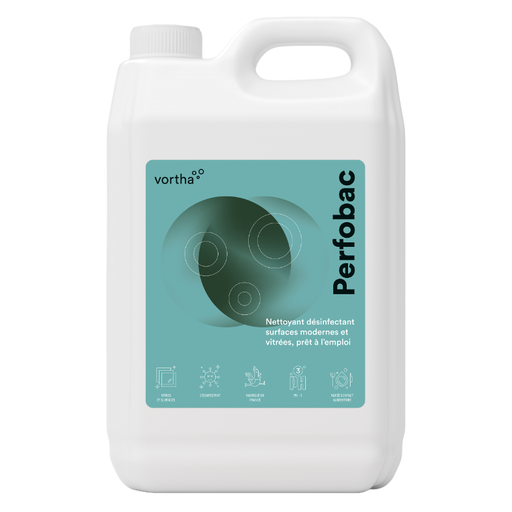 [2048] Vortha PERFOBAC nettoyant désinfectant vitres et surfaces / 5L