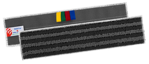 [1113] Frange microfibre velcro SKILL-FUR Noir 40cm