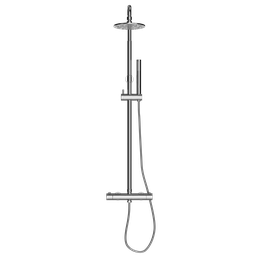 Duten colonne de douche avec mitigeur thermostatique, inox brossé