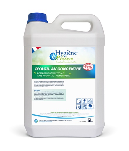 [3104] Dyacil AV Détergent désinfectant virucide concentré ECOCERT / 5L